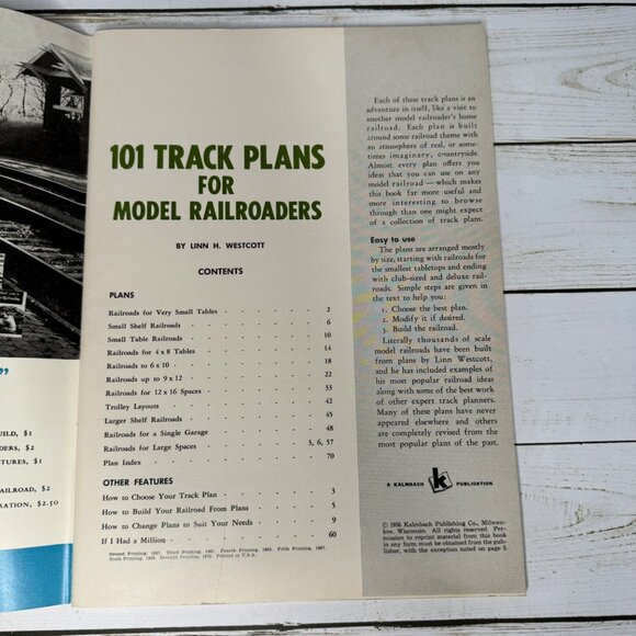 Lot of 2 Easy-To-Build Model Railroad Structures 101 Track Plans Model Railroads - Picture 4 of 8